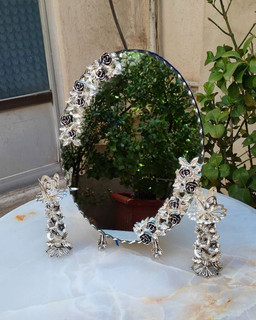 آینه و شمعدان هفت سین و بله برون ، گل رز روکش نقره